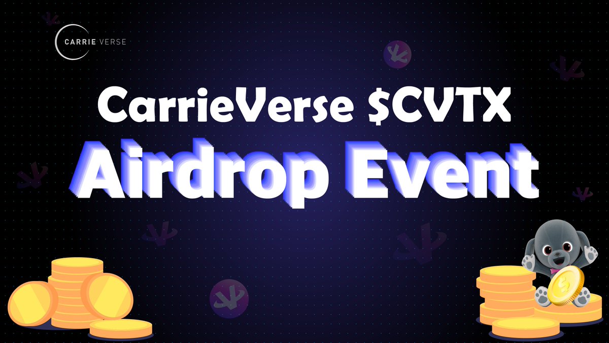 🎉CarrieVerse $CVTX Airdrop Event🎉

Time to give back to our community for the support!

⏳ Period : March 17th ~ March 31st (UTC)
🎁 Reward : 13,500 $CVTX 
👉Gleam : bit.ly/3Tp8Jfw

Thanks to the support from our community,
$CVTX is now available on @gate_io,