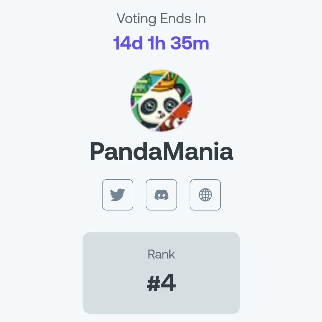 davidlboyle1's tweet image. Nat&apos;l Panda Day&apos;s a perfect time to vote @ superspaces.ai/vote. Search &apos;pandamania&apos; to vote for @PandaMania_NFT. Kinda fun how when I voted, it said &quot;14 days 14 hours 14 minutes&quot; left! ~ Let&apos;s get @pandamania_nft from #4 to #1 #PandaMania #superspaces #savepandas #pandas #nft