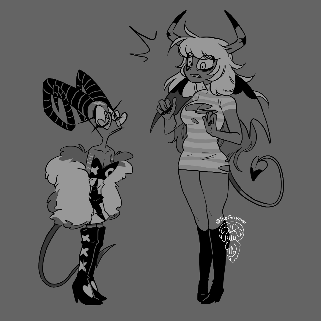 TheGaym90824320's tweet photo. Verbie week day 4: clothes swap
some size problems
#VerbieWeek2023 #VerbieWeek #verosikamayday #HelluvaBossFanart #BarbieWire https://t.co/YVaRbt07qf