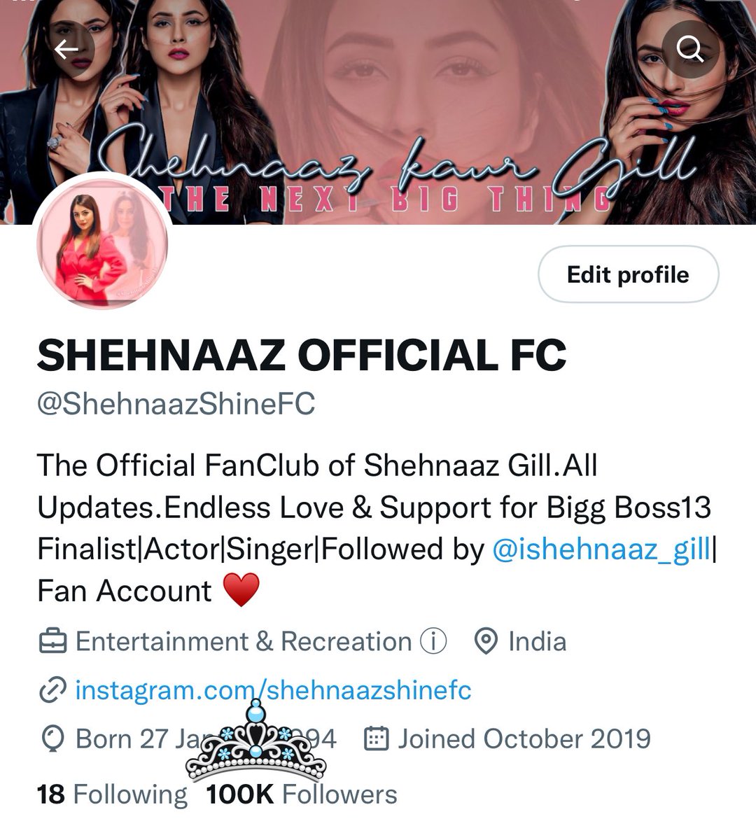 SHEHNAAZ OFFICIAL FC (@shehnaazshinefc) on Twitter photo The 100 K Family of Shehnaaz Lovers ♥️
Big Cheers for all the love and Support! Keep spreading the same for <a href="/ishehnaaz_gill/">Shehnaaz Gill</a> and among all !! ♥️♥️
And Big Thankyou for standing by our side in all decisions and activities! More to celebrate 🔥♥️
Lots of Love! 😘 #ShehnaazGill The 100 K Family of Shehnaaz Lovers ♥️
Big Cheers for all the love and Support! Keep spreading the same for <a href="/ishehnaaz_gill/">Shehnaaz Gill</a> and among all !! ♥️♥️
And Big Thankyou for standing by our side in all decisions and activities! More to celebrate 🔥♥️
Lots of Love! 😘 #ShehnaazGill