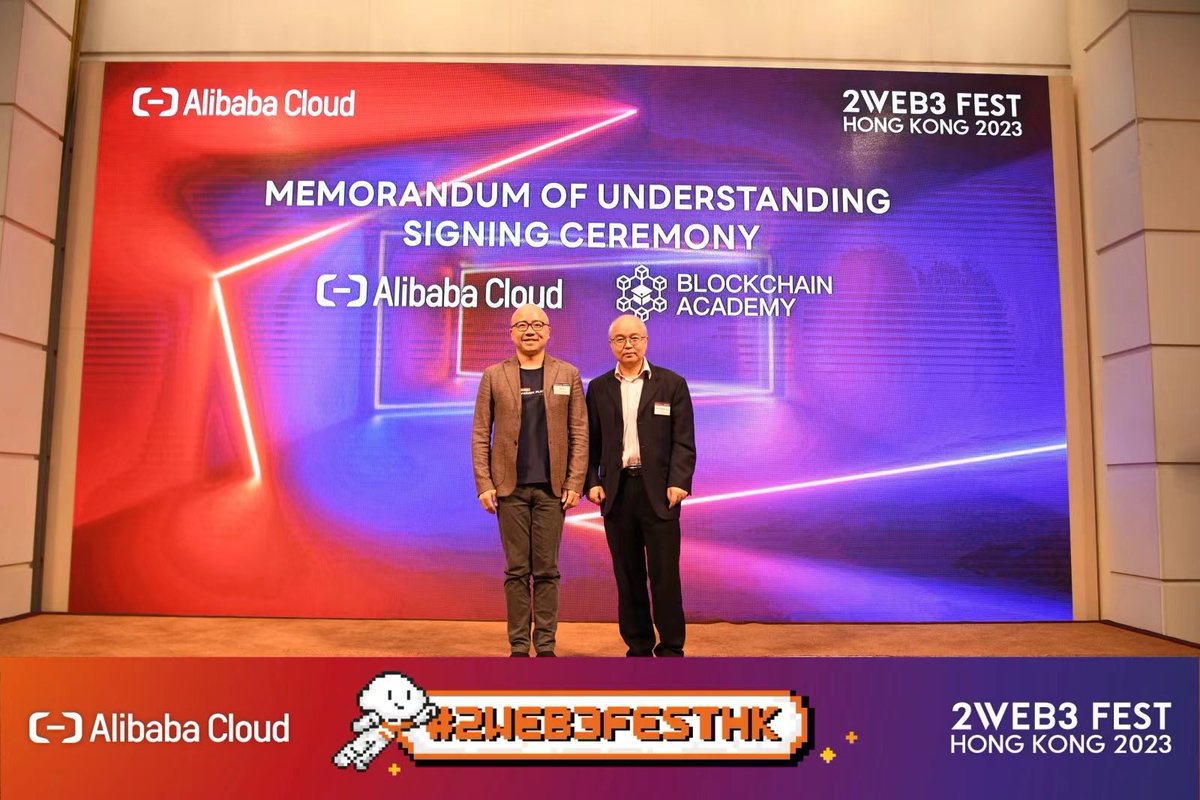 Blockchain_AC's tweet image. 🤩 Exciting day for #BlockchainAcademy as we participated in the #2web3fest event hosted by @alibaba_cloud! 
🥳 Great opportunity to connect with like-minded individuals and learn about the latest developments in #Web3. #blockchain #crypto
#AlibabaCloud2WEB3FEST Hong Kong 2023