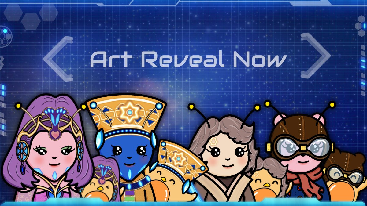 GalaxyPeepsNFT's tweet photo. Art Reveal is on. Come &amp; check your Galaxy Peeps art now! 💫 https://t.co/9Xfh9Jw4Ae