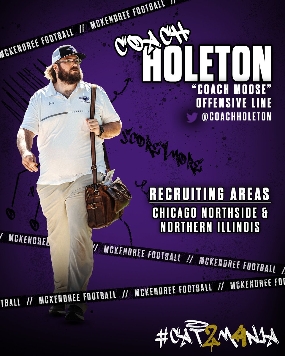 Mckendree_FB's tweet photo. In charge of the big boys up front - go follow @CoachHoleton 

#CAT2M4NIA https://t.co/cykIYeNhWM