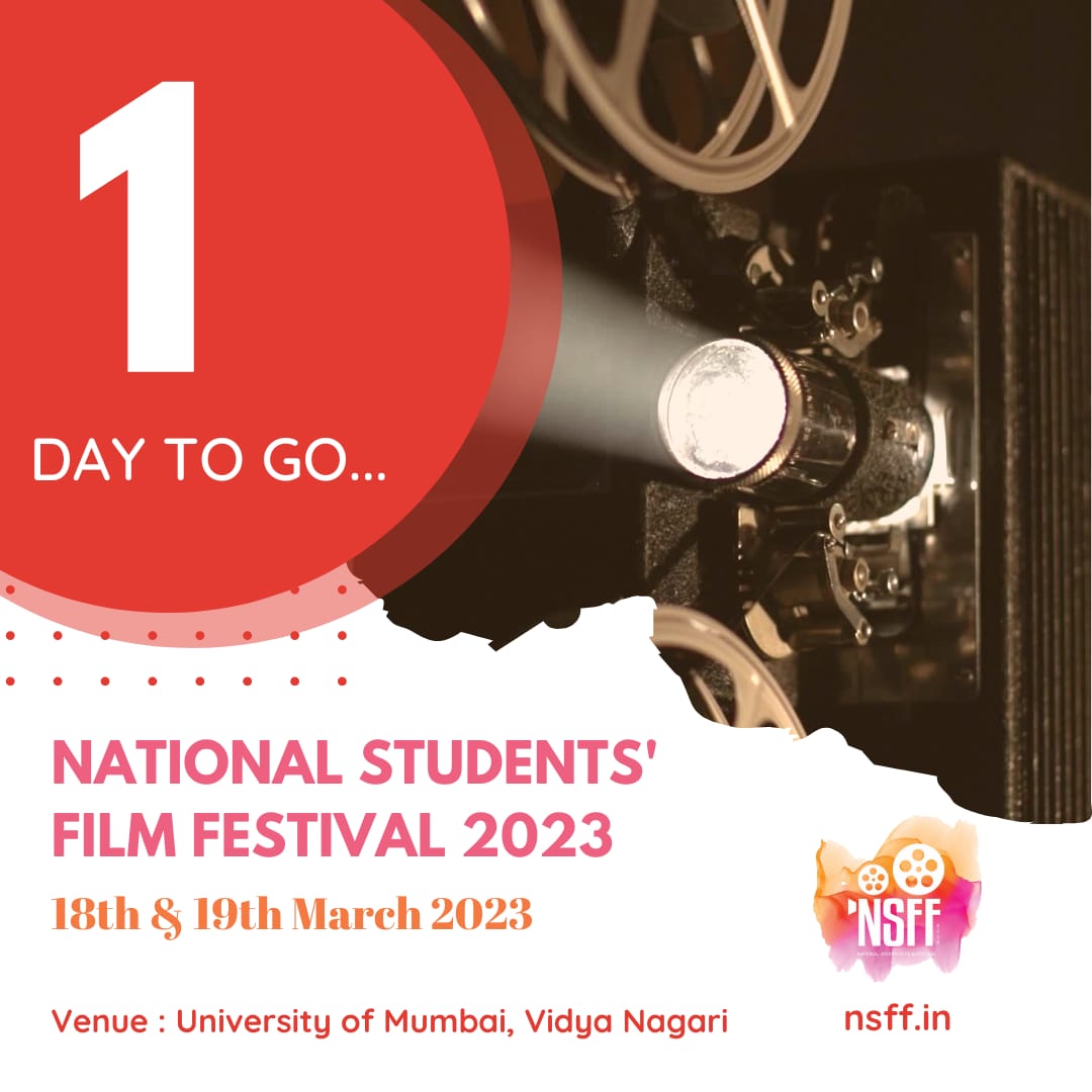 nsffmumbai's tweet photo. Can't wait anymore!! Coz it's only one day to go for National Student's Film Festival 2023. 📽️🎬

#nsff #nsffmumbai #nsffmumbai2023 #rashtriyakalamanch #abvp #FilmFestival #shortfilm #cinemamartedamtak #onedaytogo https://t.co/cVY035fN0k
