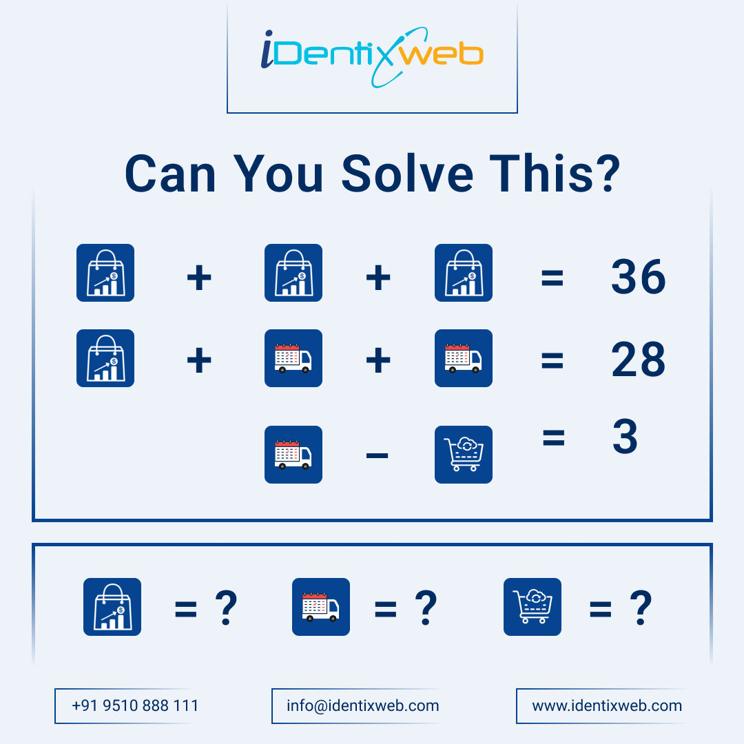 identixweb's tweet image. Are you good with these mathematical equations? Here&apos;s one for you, comment the correct answers now!

#identixweb #funfriday #solvethequiz #fundayfridays