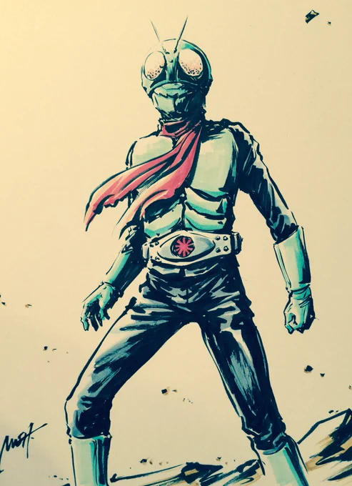 過去絵ですが #シン・仮面ライダー 公開ということで。 