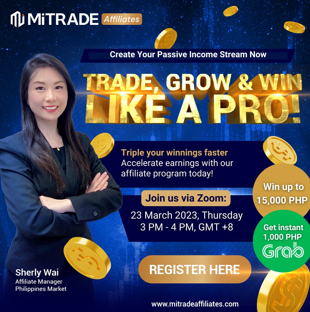 Kabayan! 🇵🇭 Gusto mo bang kumita ng extra income gamit ang aming CFD trading platform? Mag-sign up na sa aming webinar at matuto tungkol sa affiliate marketing program. Don't miss out! ✨ #CFDtrading #affiliateprogram #webinar #Philippines #mitrade

eventbrite.com/e/profit-with-…