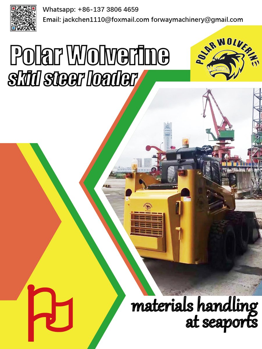 forwaymachinery's tweet photo. Polar wolverine skid steer ws65, minicargador bobcat ws65, maquinaria, #Bobcat #Skidsteerloader #construccioncivil #construcao #chargeuse #earthmoving #contractor #sweeper #forklift #empilhadeiras  #miniexcavator #rentalequipment #paving #asphalt #construcciones #chariotélévateur https://t.co/0PUngGG5WB