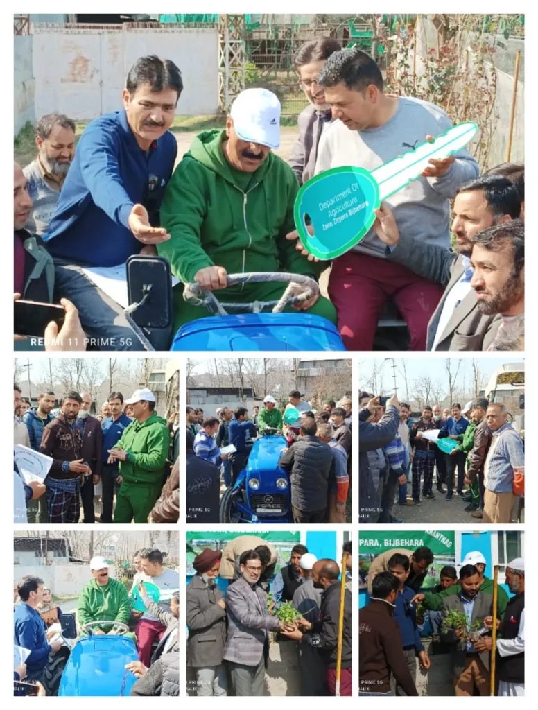 Snowjoy_Kashmir's tweet photo. Director of #agriculture #Kashmir, Chowdhary Mohammad Iqbal, inaugurated high tech poly houses at Arwani Anantnag and Khadniyar in #Baramulla. He also distributed tractors and other agricultural machinery among the farmers. #nayakashmir #badaltakashmir
 @nazir_masoodi https://t.co/Pxya4WI4ey