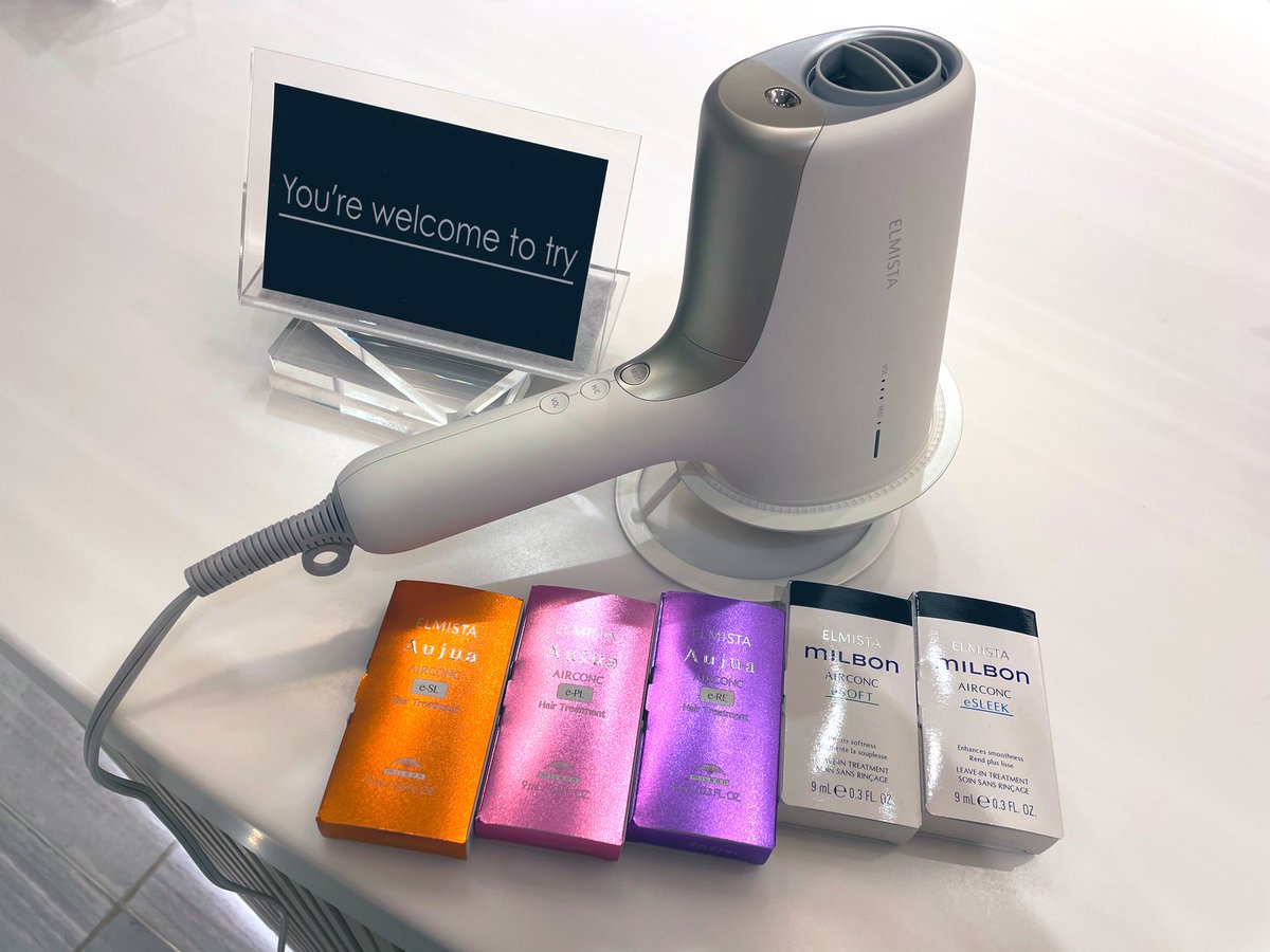 ついに本社にもパナソニックさまと共同開発したドライヤーELMISTA