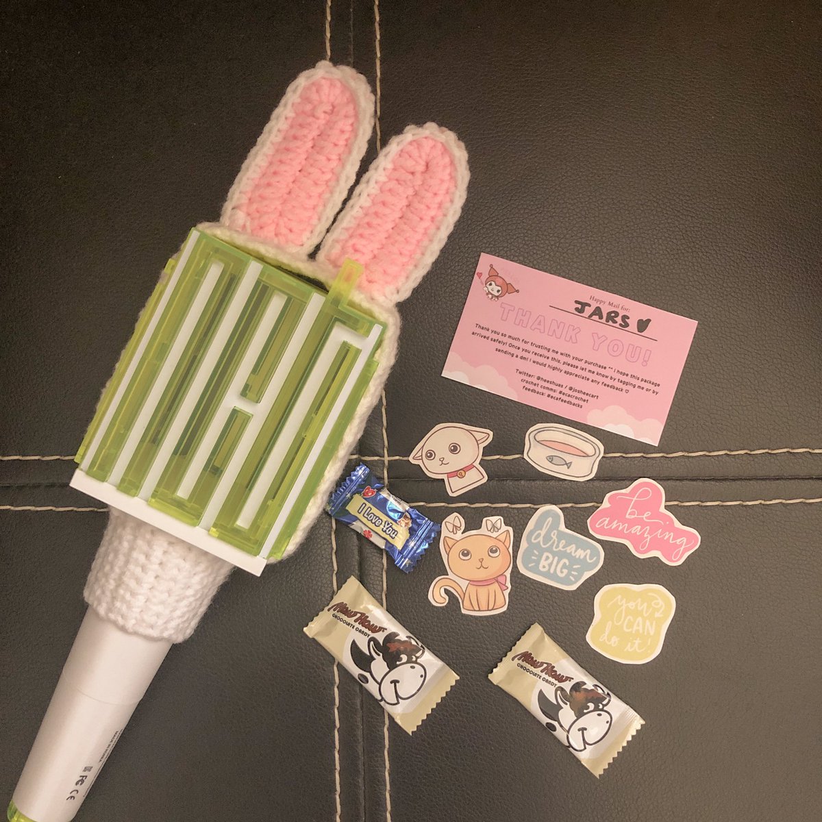 kdycvlts's tweet photo. 📬 happy mail from @heeshuas !!
thank u so much for the pretty neobong cover & the freebies ♡
#ecacrochet #ecafeedbacks https://t.co/PQ0Y9LvwBj