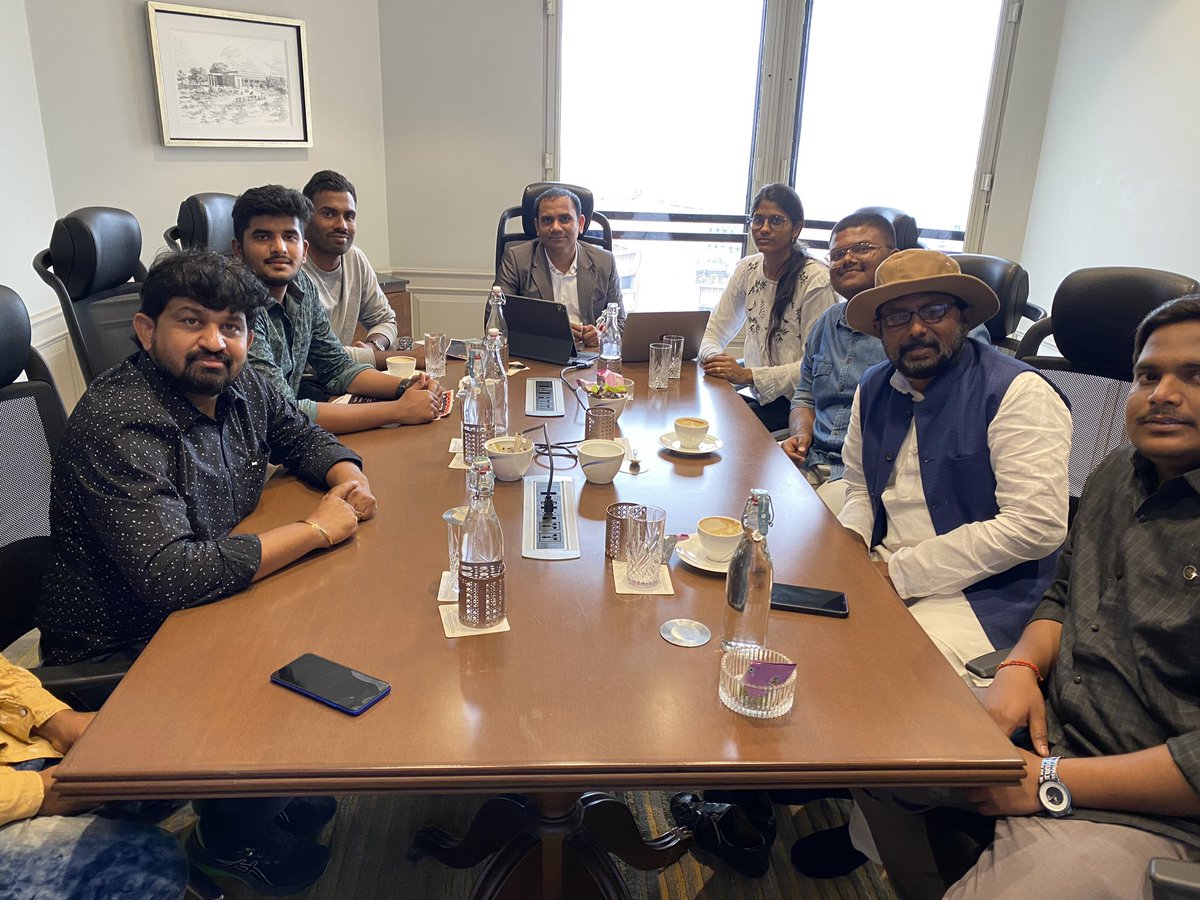 DrSrinubabu's tweet photo. Met the Delhi University team, it’s best opportunity to showcase Indian innovation to the world through G20 Global Tech summit series #GlobalTechSummit https://t.co/pMpswJ2CLv