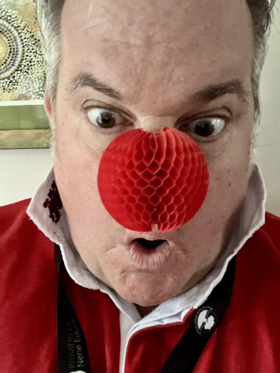 MCurrell42's tweet photo. Have a great day everyone! #RedNoseDay #ComicRelief @comicrelief @NeneEducation @net_wellbeing ♥️ https://t.co/te0lCoHxBV