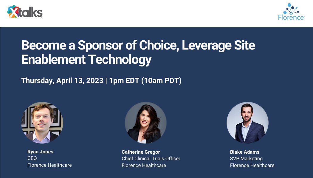Xtalks's tweet image. What is a Site Enablement Platform? And how does it help in choosing a sponsor? 

Register today to find out! Learn how to become a sponsor of choice for sites by leveraging site enablement technology from @FlorenceHCare! 

buff.ly/3JvpnWb 

#ClinicalTechnology