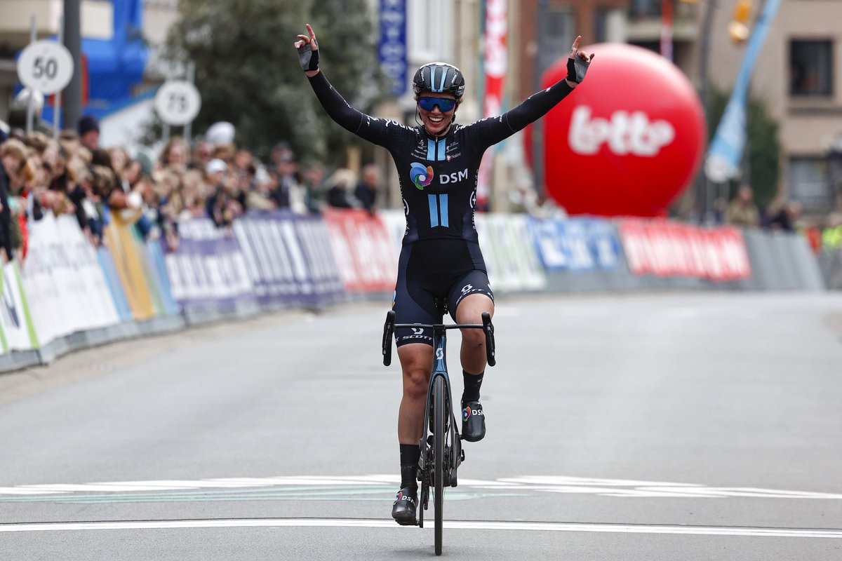 What a way to start the Spring Classics cycling season for the @TeamDSM women! 🎉

Huge congratulations to <a href="/pfeiffergeorgi/">Pfeiffer Georgi</a> and the rest of the team for their impressive World Tour-level victory at the #BruggeDePanne.

#PerformanceThroughNutrition #KeepChallenging