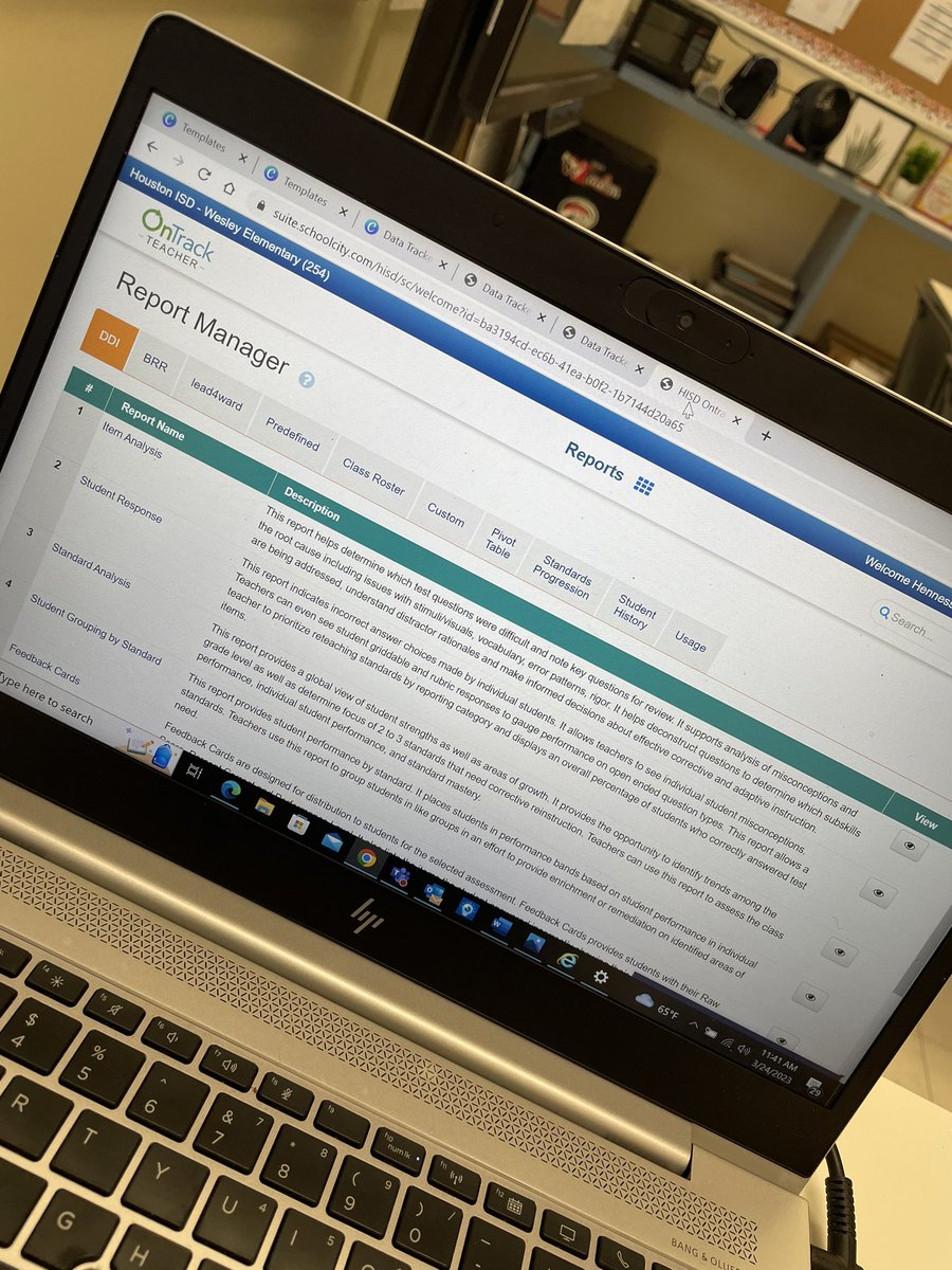Today I’ve been taking a deep dive into our STAAR interim data using the reports shown to us in our DDIS cohort. I’ve learned so much the past two days, and I’m looking forward to next week’s sessions! #DDISCohort @HISD_Assessment