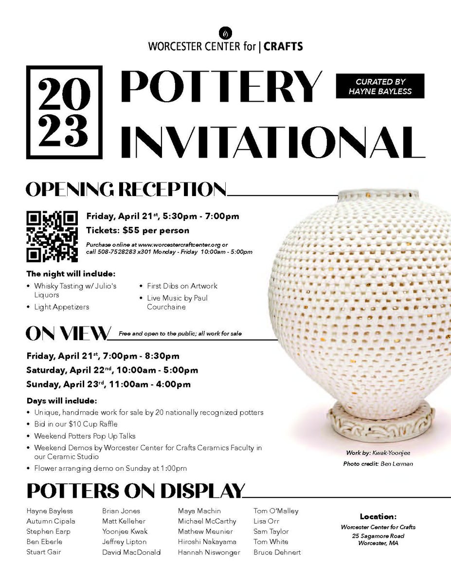 Pottery Invitational in person coming this April 21-23. Get your tickets for opening night here -> eventbrite.com/e/pottery-invi…