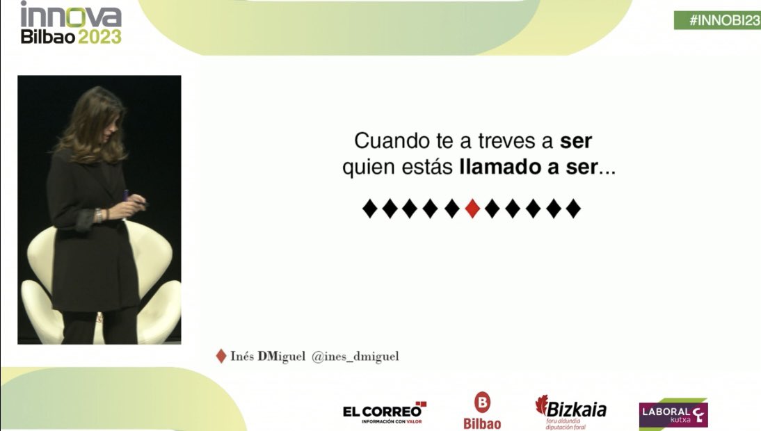 nurialbap's tweet photo. Cuando te atreves a ser quien estás destinado a ser DESTACAS #creatividad @ines_dmiguel en #innobi23 https://t.co/6PvF8VSGC2