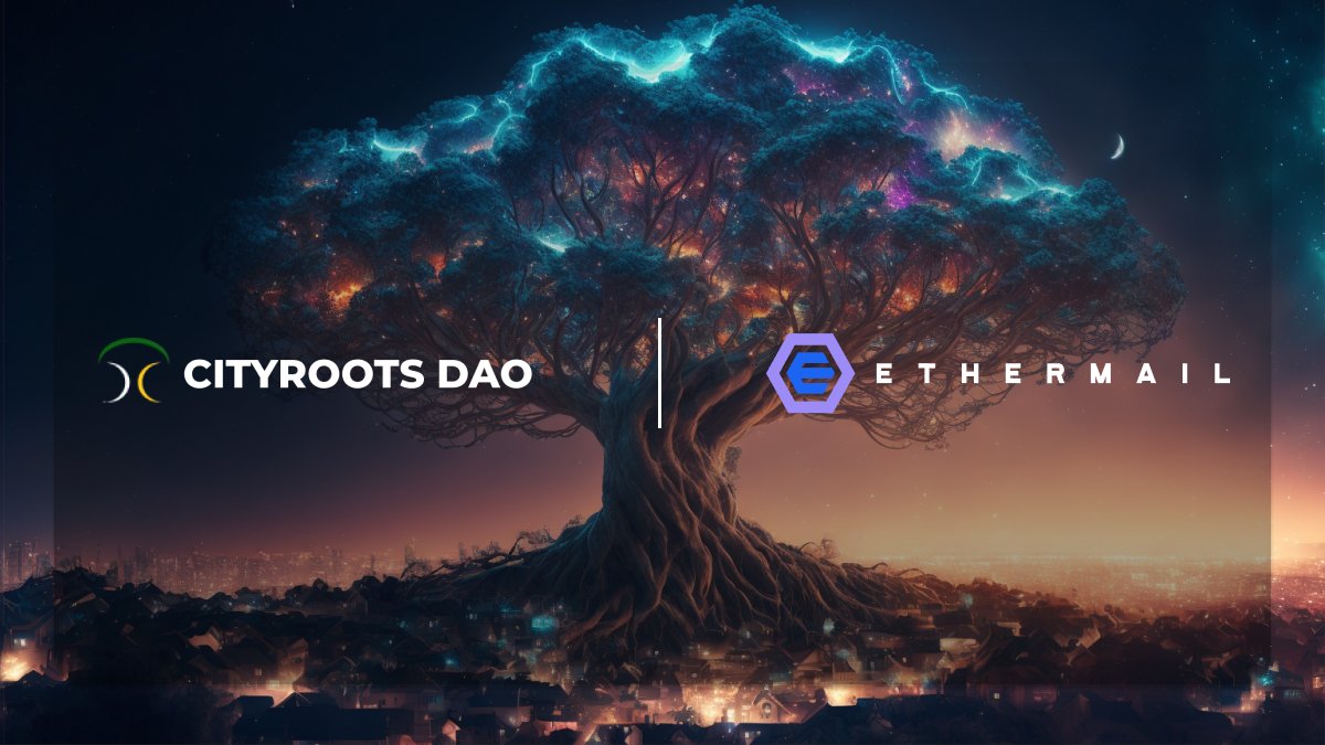 🚨Exciting news! We're joining forces with <a href="/CityRootsNFT/">Cityroots DAO</a> to bring you closer to safely participate in the Web3 ecosystem. Access the 'No Bot' Social NFT Marketplace, The Vault, and join a growing community of web3 enthusiasts. New sign-ups get 250 EMC!  - ethermail.io/community/city…