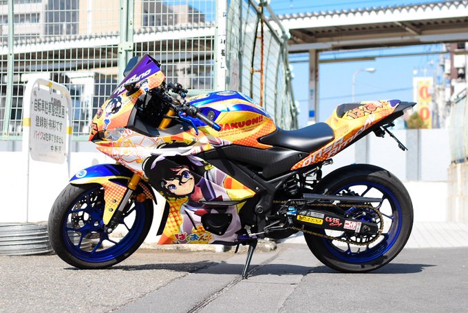 動画【ばくおん痛車天国2023参戦!!】車種:YAMAHA 2019年式 YZF-R25 ABSココ見て: 漫画「ばくお