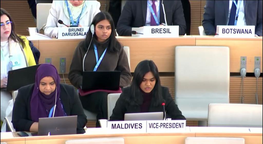 MDVinGeneva's tweet photo. At #HRC52, UPR Report Adoption of #Tunisia, #Maldives commended Tunisia for accepting the majority of the recommendations received during the review and noted with appreciation the acceptance of both recommendations made by the Maldives. #MDVatHRC https://t.co/NknagIDJXH