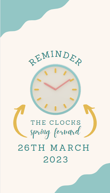 Wishing our network a happy weekend as we step into spring! Make sure not to miss the extra hour of sunshine (or showers!) this Sunday as the clocks go forwards.