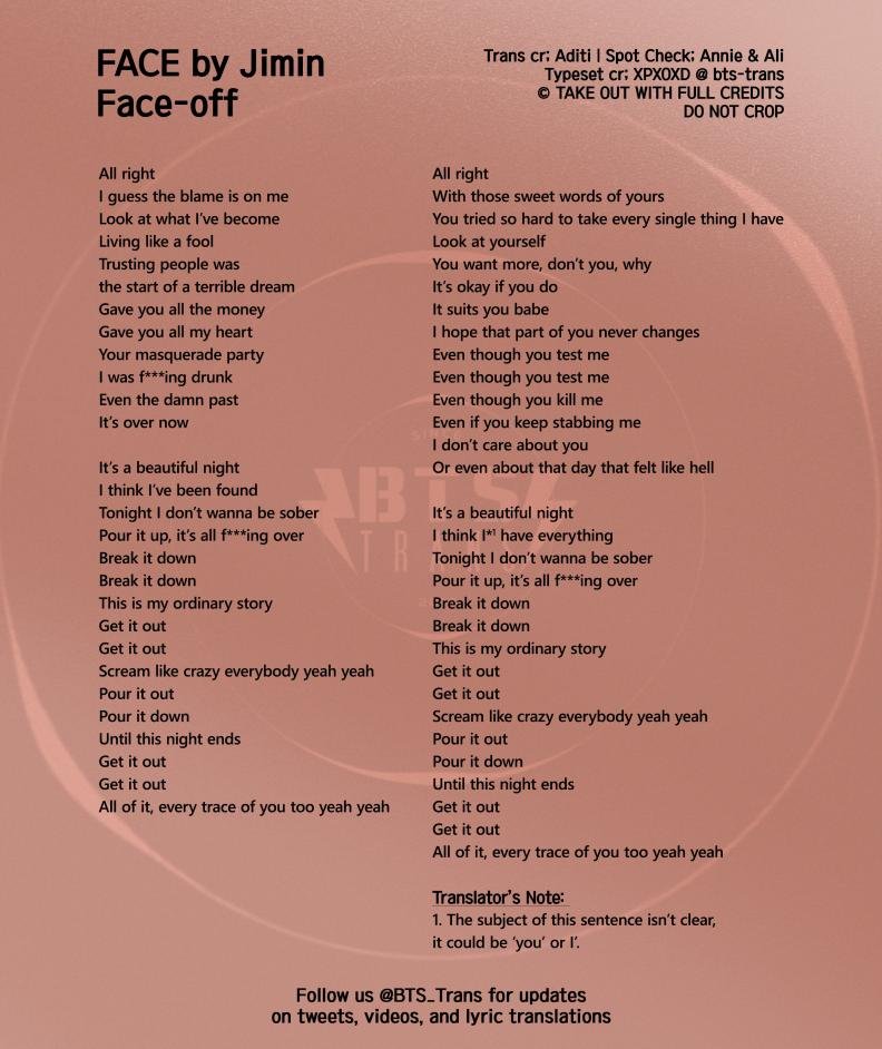 BTS Translations / Bangtansubs on X: [KOR/ENG LYRICS] Alone by Jimin  @BTS_twt #BTS #방탄소년단 #Jimin #Jimin_FACE 🔗    / X