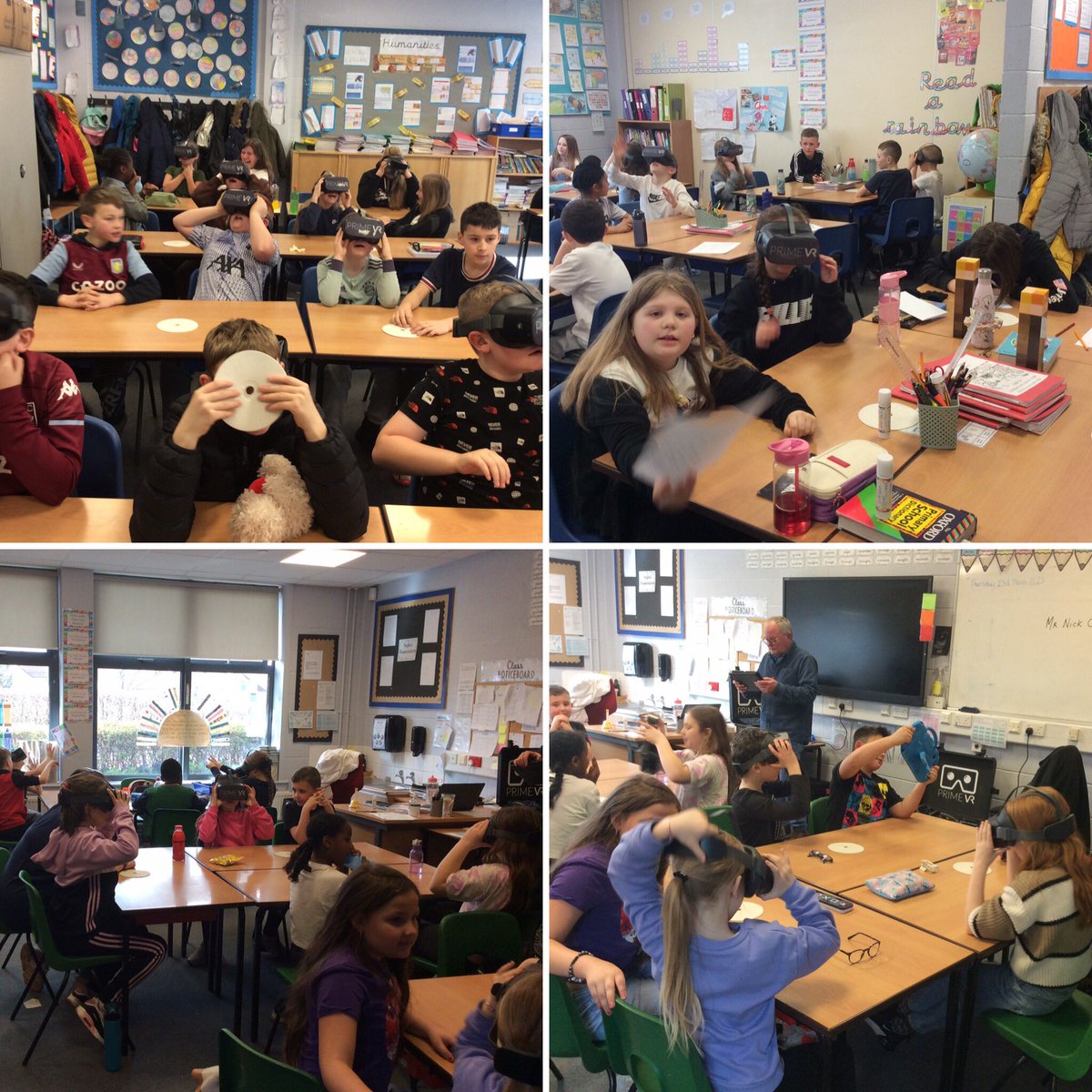 kingsland100's tweet photo. KS2 had a fantastic day with the @primevruk Virtual Reality Workshop. Exploring tombs in Ancient Egypt or Travelling the world with different biomes. #primevr #VirtualReality #ks2 #history #geography https://t.co/51Ft96tkPy