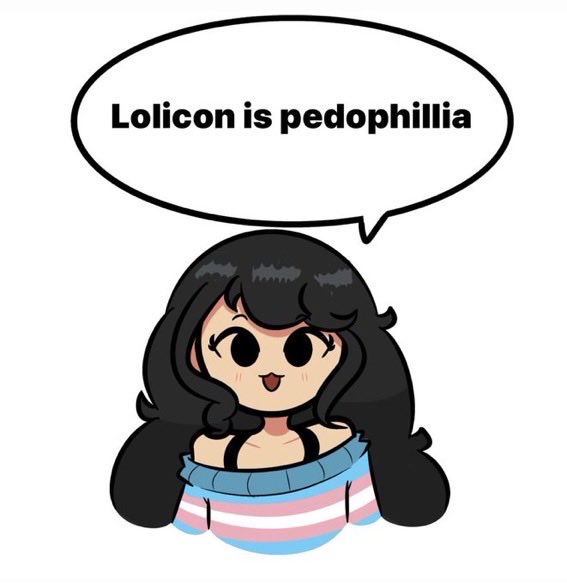 Retweet to scare a transphobe AND a lolicon, we need them scared👍🏾🏳️‍⚧️