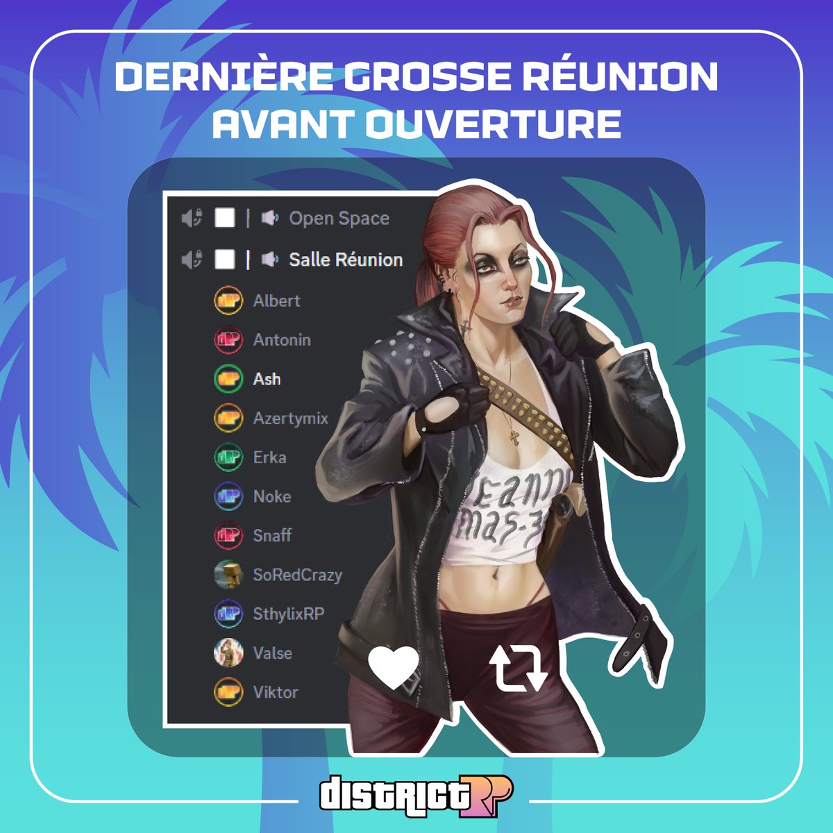 DistrictRP_off's tweet photo. #GTA5 #GTA5RP #GTARP #FiveM #FiveMfr #roleplay
Rejoignez notre Discord : https://t.co/OxLcaIsqpH https://t.co/ZZj8rZ5NdE