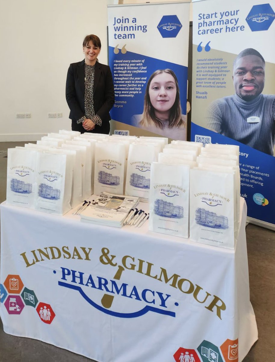Did you speak with our lovely trainee pharmacist at <a href="/RobertGordonUni/">Robert Gordon University (RGU)</a> careers fair today? It’s always such a pleasure to meet the pharmacists of the future 🤩 #RGU #careersfair #pharmacystudent #communitypharmacy #Aberdeen