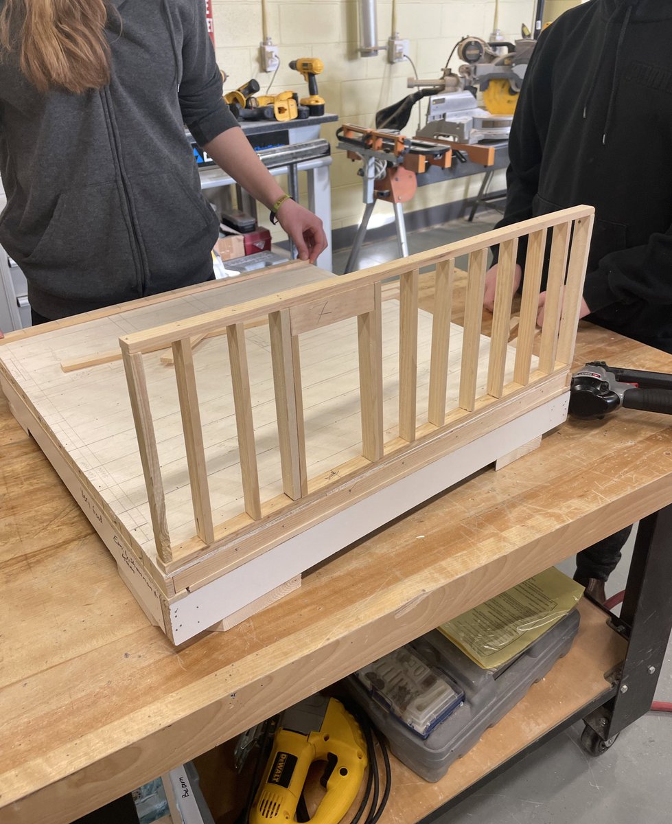 We have some walls being framed up today in tech 8 production!