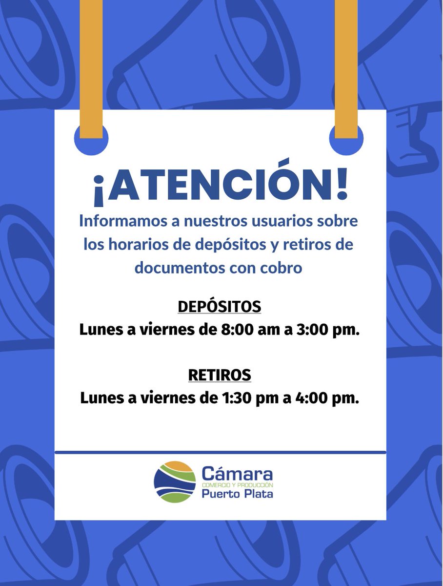 Aviso!
Depósito de documentos que conlleven algún pago,serán recibidos sólo en horario de 8:00 am a 3:00 pm.

Los retiros que no conlleven ningún tipo de cobro, podrán ser realizados en horario de 1:30 pm- 5:00 pm.

¡Agradecemos su comprensión!
