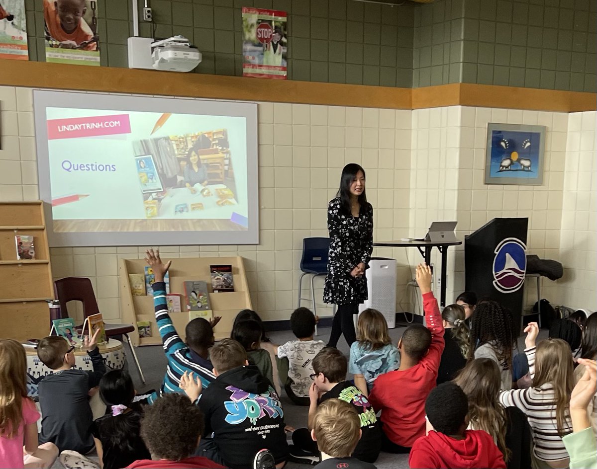 ilcs_library's tweet photo. Many thanks to ILCS PAC, @MyrcAward and @WPGTHINAIR for the opportunity to have Winnipeg author, Linda Trinh, visit our school to speak to the grade 3/4 students! @LindaYTrinh 
@islandLRSD 
https://t.co/u2GePSLwPZ https://t.co/wqgFtHYly1