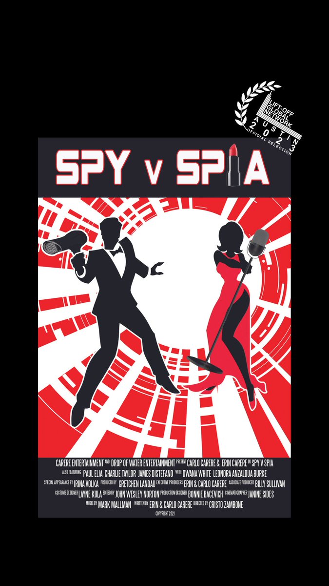 SpyVSpia's tweet image. The Spies are at it again...

This time, Spy v Spia will screen ONLINE at the @liftoffnetwork AUSTIN LIFT-OFF FILM FESTIVAL...

You can view and vote for us! We will share a link soon, but mark your calendars for April 3rd...

@carlocarere @ErinCarere 

#spyvspia
#romanticcomedy