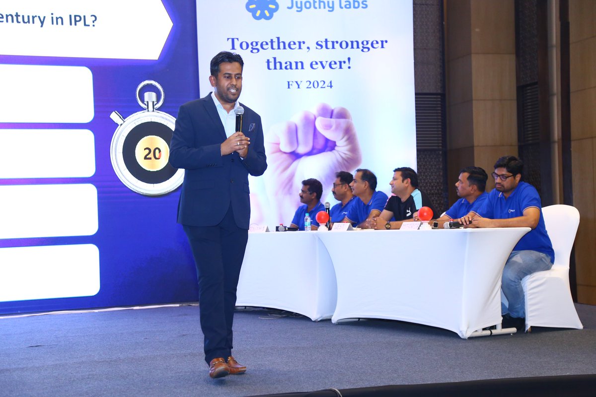 QuizGreycells's tweet photo. Corporate Quiz, annual sales meet &amp; product launch for Jyothy Labs hosted by Greycells. Ace Quizmaster Gautam Bose hosted the Corporate Quiz #corporatequiz #employeeengagement #greycellsquiz #greycellsevents https://t.co/fUoT8kBFvj