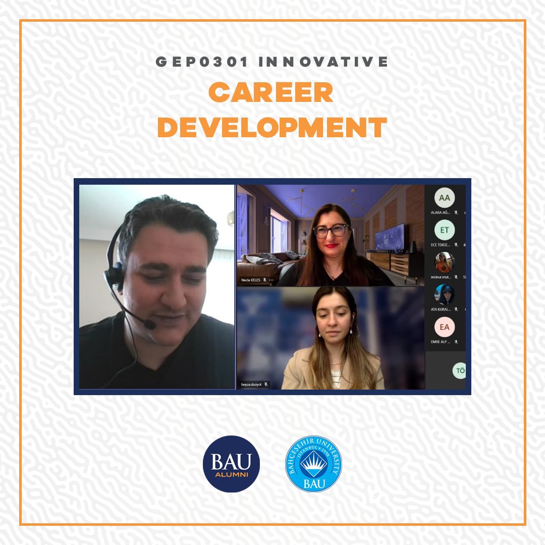 🤓 We continue to inspire our students' career journeys.

🎓 Graduate School Of Education’12,  Calık Holding Project Manager Caner Yavuz shared their career story with students in the GEP0301 Innovative Career Development course! 🧡