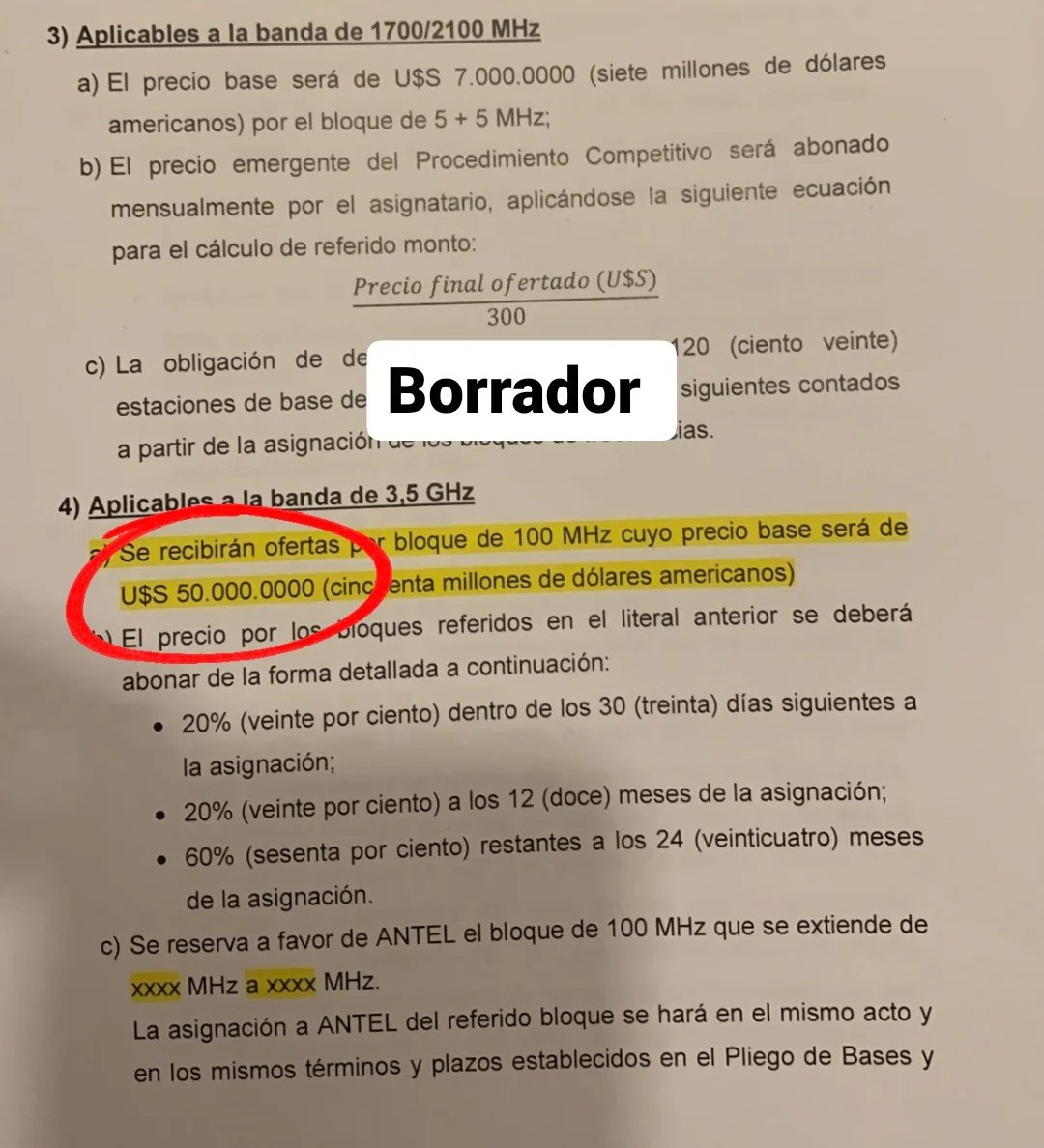 AlfTuitea's tweet photo. Sigue la joda en la URSEC y el Ministerio a favor de Movistar y Claro, y contra Antel.

�� Bajaron de 50 a 28 millones de dolares el precio de cada espectro de la subasta por 5G.

💣 Por los requisitos, no dejan participar a otras empresas nacionales en la subasta! https://t.co/ac6xD7DAwQ