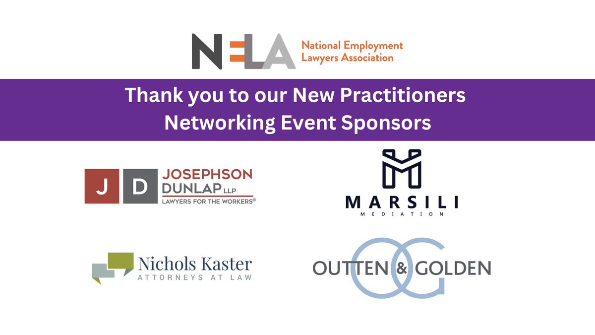 Last night members of NELA's Wage &amp; Hour Practice Group &amp; seminar attendees new to handling wage &amp; hour cases gathered to talk about what they wish they had known as a new practitioner and how to make the most of the NELA community.