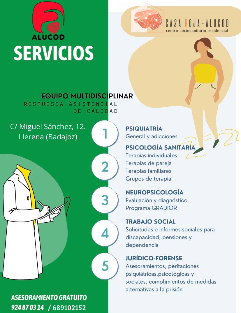 alucod's tweet photo. 💼TRATAMIENTO INTEGRAL A PERSONAS CON PROBLEMAS DE CONDUCTAS ADICTIVAS Y SALUD MENTAL.

🔊ACCESO DIRECTO!🔊

👩‍💻Más de 30 años de experiencia, siempre en manos de profesionales expertos. 

👥Confidencialidad y tratamiento individualizado.

☎️924870314/ 689102152. https://t.co/rnzT4PXjya