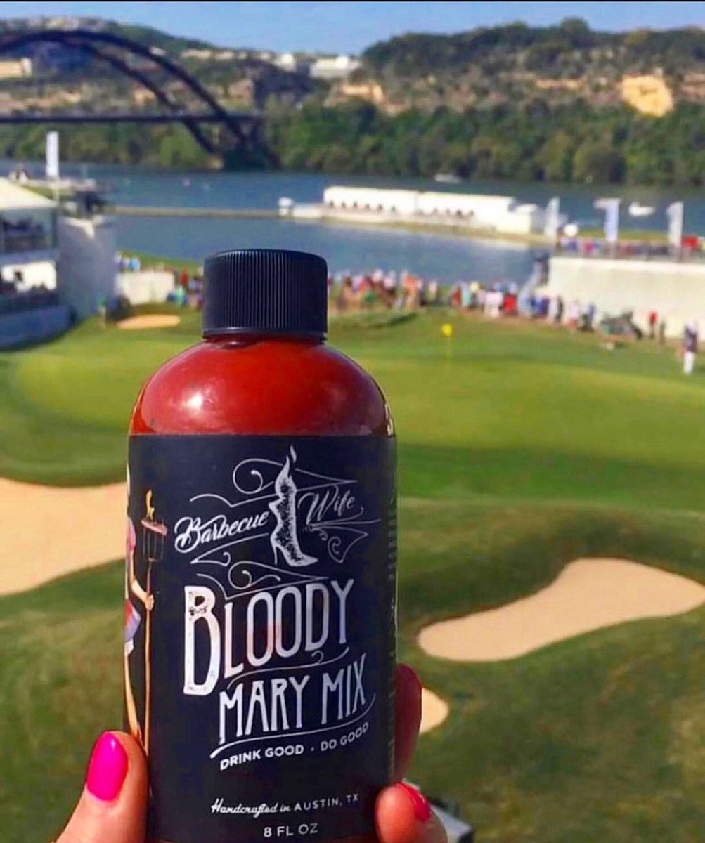 #BarbecueWife moonlighting as a #GolfWife this #TGIF …who is heading out to the @DellMatchPlay today? Ready set go! #Friday #dellmatchplay2023 #AustinTexas #ATX #BloodyMary Morning #Fore