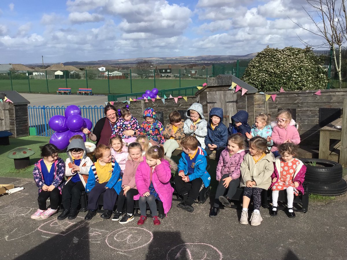 Today the children in pre-school wore something purple. We then made purple play dough in our creative area. #EpilepsyAwarenessMonth