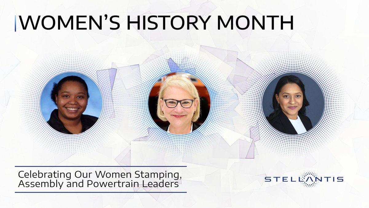 StellantisNA's tweet photo. New blog: https://t.co/UfnPG27PSw 

This #WomensHistroyMonth we’re celebrating the vital role women play in our manufacturing operations – stamping, powertrain and assembly. Meet three #Stellantis women who are leaders in our stamping operations. #WHM #Womenempowerment https://t.co/DivLgDEocz