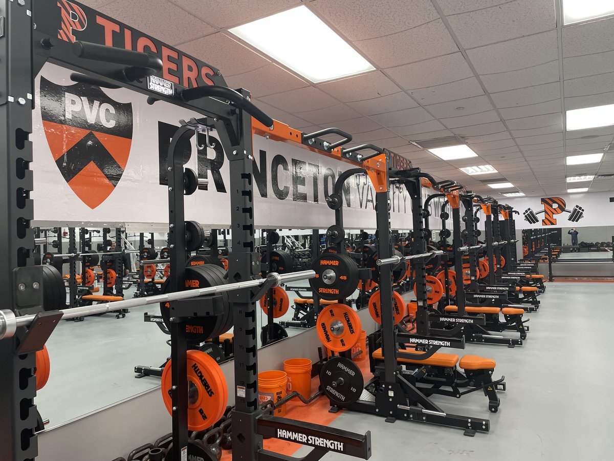 HammerStrength's tweet photo. Roaring into the Future: The Princeton Tigers unveil their brand new weight room, fully equipped with top-of-the-line Hammer Strength equipment!  We're proud to have supplied the gear to help these athletes reach their peak performance.  🐯💪

@PUTIGERS https://t.co/pVK9qGGOXI