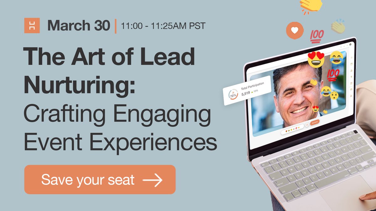 Unleash the potential of your events with @Hubiloconnect's upcoming #webinar on March 30! ⚡⚡ Better understand the art of #leadnurture and how to create experiences that captivate and convert. Save your seat 🎟 hubil.co/artofleadnurtu…