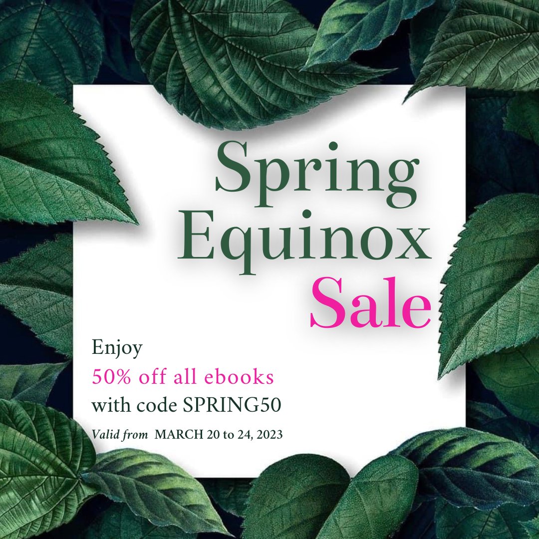 We are offering 50% off all Parallax Press ebooks on our website to celebrate this time of transition into a new season. Use code SPRING50 when checking out. Valid today, 3/24, at parallax.org.

-

#booksale #tbrlist #springtime #ebooksale
#SpringEquinox #FallEquinox