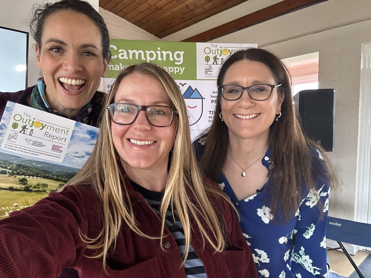 Thank you @MaryAnnOchota for your questions today at the Outjoyment: Live! We really appreciated your genuine interest in our research and your passion for the outdoors 🏕️❤️@Dr_KayeRichards @SBSHallam @sheffhallamuni @CampAndCaravan 👀 theoutjoymentreport.co.uk