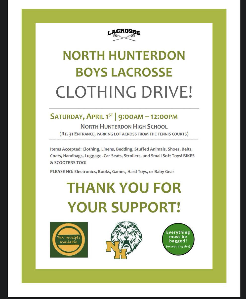 CoachGChrisman's tweet photo. Come out and support The Boys Lacrosse clothing drive on April first! https://t.co/KvgXNnPfSw