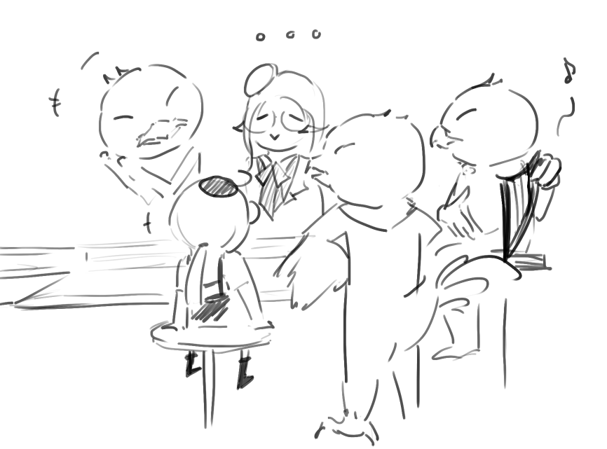 #LunarBarXIV
we have a smol chimken invasion in here
