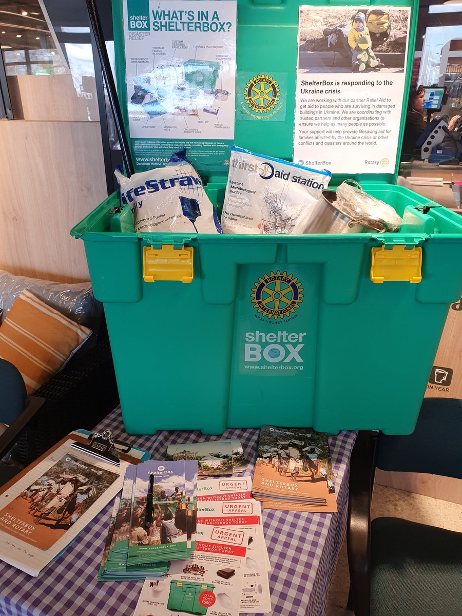 LichfieldRotary's tweet photo. Collecting for ShelterBox today and Saturday at the Co-op, Boley Park, Lichfield. Come and say hello if you are nearby. https://t.co/4IRIfQeJBd